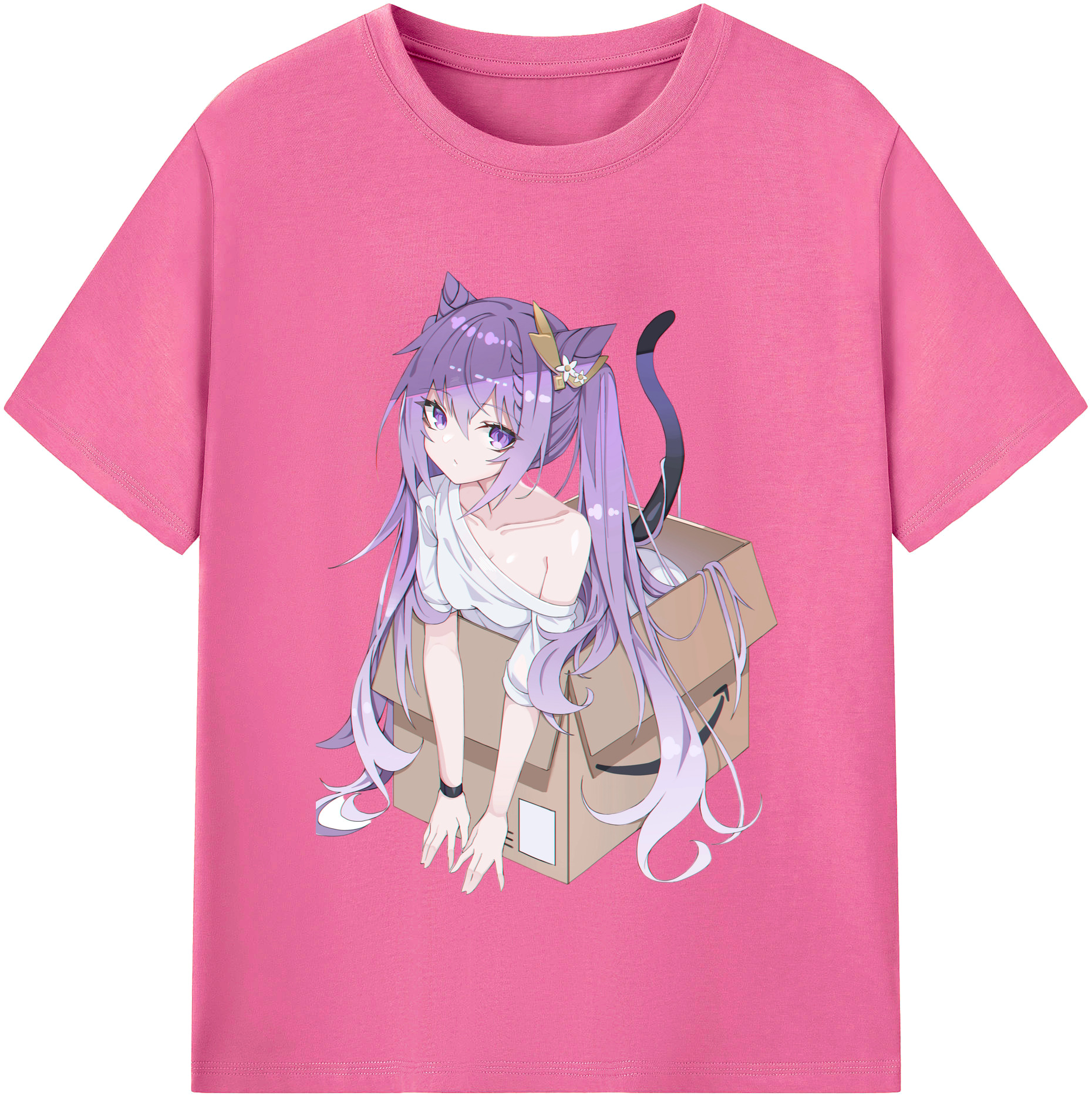 げんし神 刻晴 こくせい genshin Kokusei レディースカジュアルプリントTシャツ（綿100％）